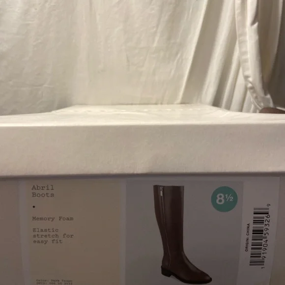 A new day brown knee high boots 1” block heel zip up side  various sizes all NWT - Picture 6 of 6